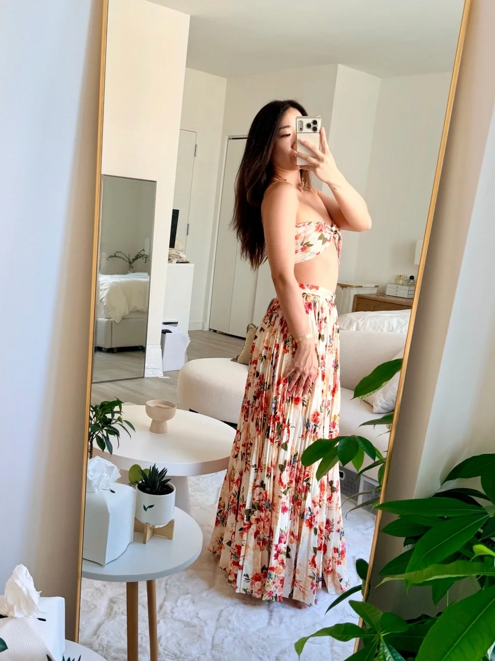 NWT La Porte Floral XS Skirt (part of Maxi Set)